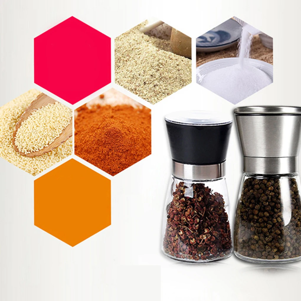 

Pepper Grinder Home Kitchen Restaurant Stainless Steel Pepper Salt Mill Shaker Grinding Can