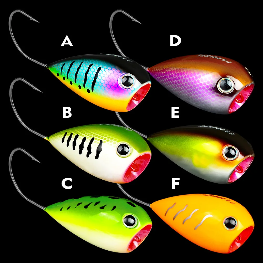 

Luya Bait 12g / 8.2cm Floating Water Luya Bait Fishing Gear Big Mouth Single Hook Hit Water Wave Prone New Style