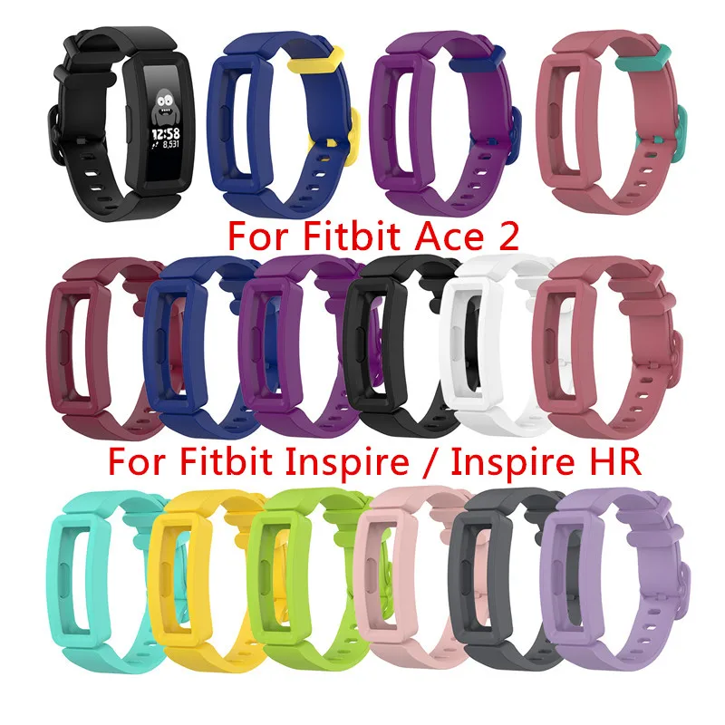 50 шт. силиконовый ремешок для Fitbit Ace 2 ACE2 мягкий наручных часов inspire Inspire HR Kids Smartwatch