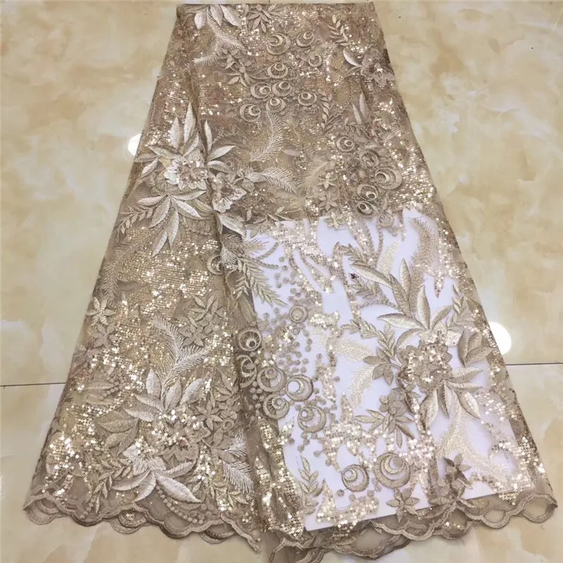 Новый дизайн высокое качество 2020 тюль блестки африканская кружевная ткань гипюр