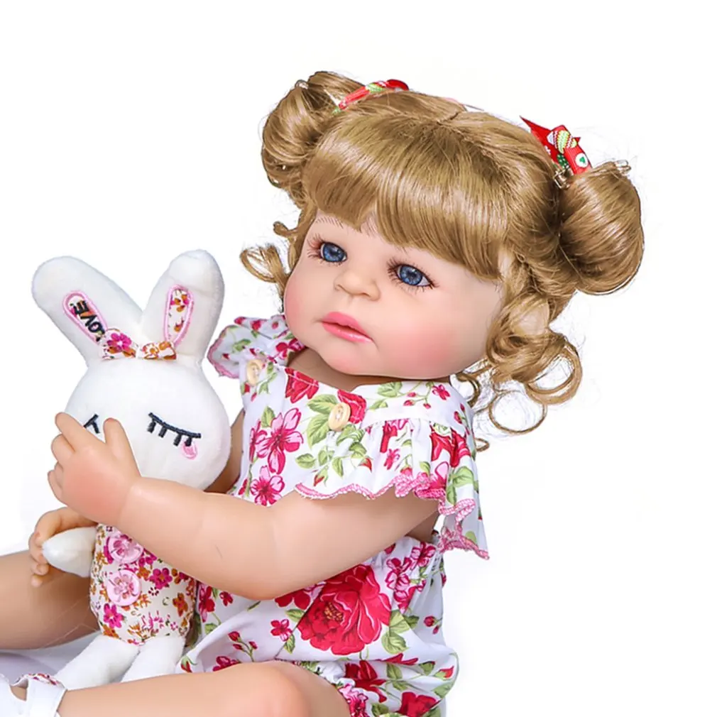 Кукла реборн малыш 55 см мягкие силиконовые куклы младенцы реалистичные