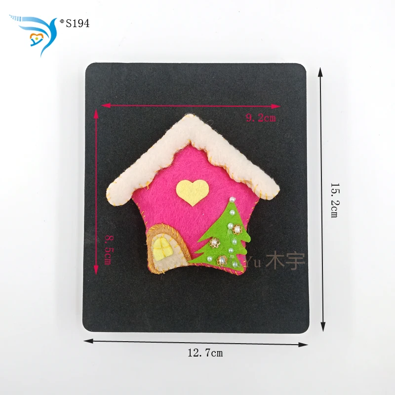 Красный Рождественский House-S194 DIY деревянные штампы/режущий инструмент штампы/скрапбукинга формы