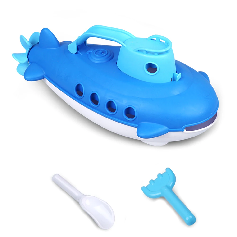 blue Подводная лодка игрушка Детские Игрушки для ванны пляжные игрушки лодка с спиннингом сзади пропеллер Душ Ванна Детские игрушки для детей - Color: blue