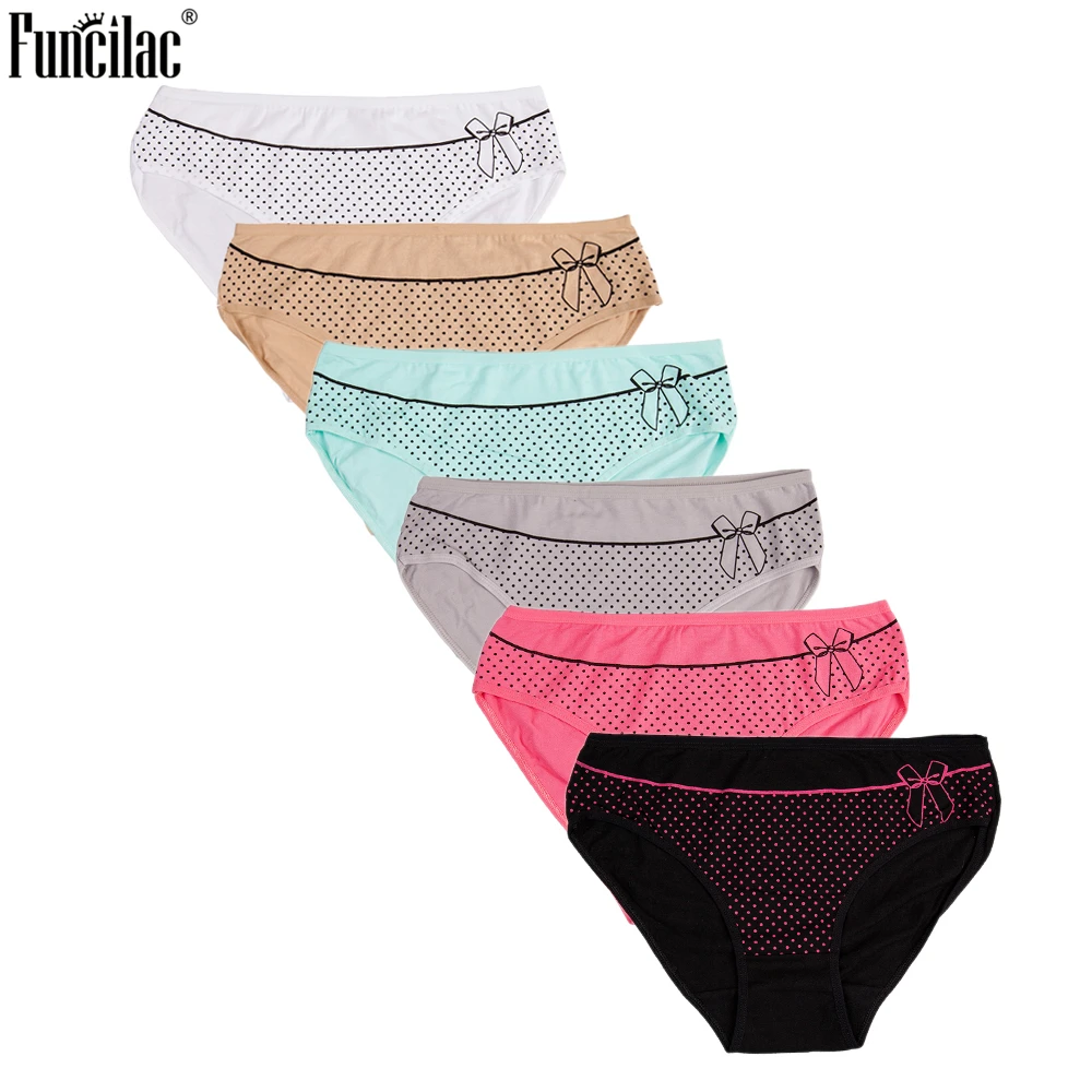 FUNCILAC/женские сексуальные хлопковые шорты трусики с бантом нижнее белье мягкий