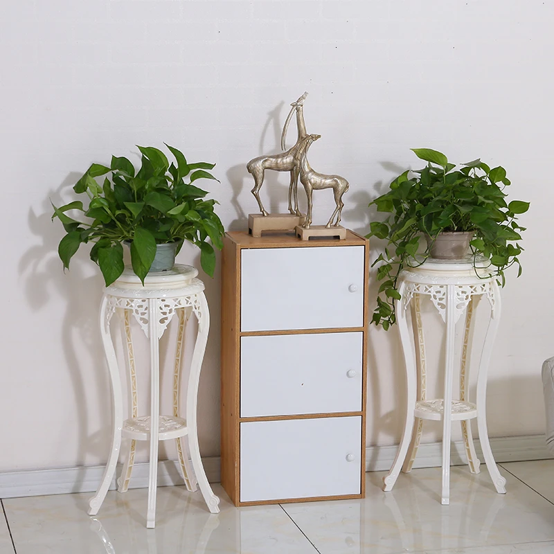 Поддельные полки для гостиной балкона помещения хранения Зеленый цветочный