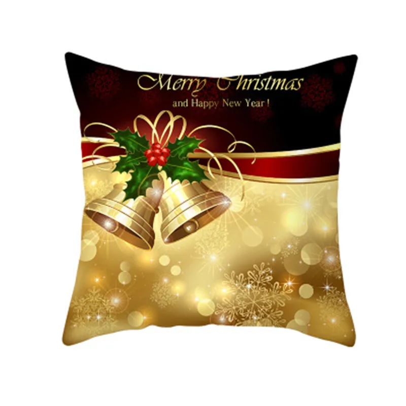 Merry Christmas Pillow Cover Child Personal Cushion cover plain weave Pillowcase 44*44cm for 2021 Xmas Gifts 5z | Дом и сад