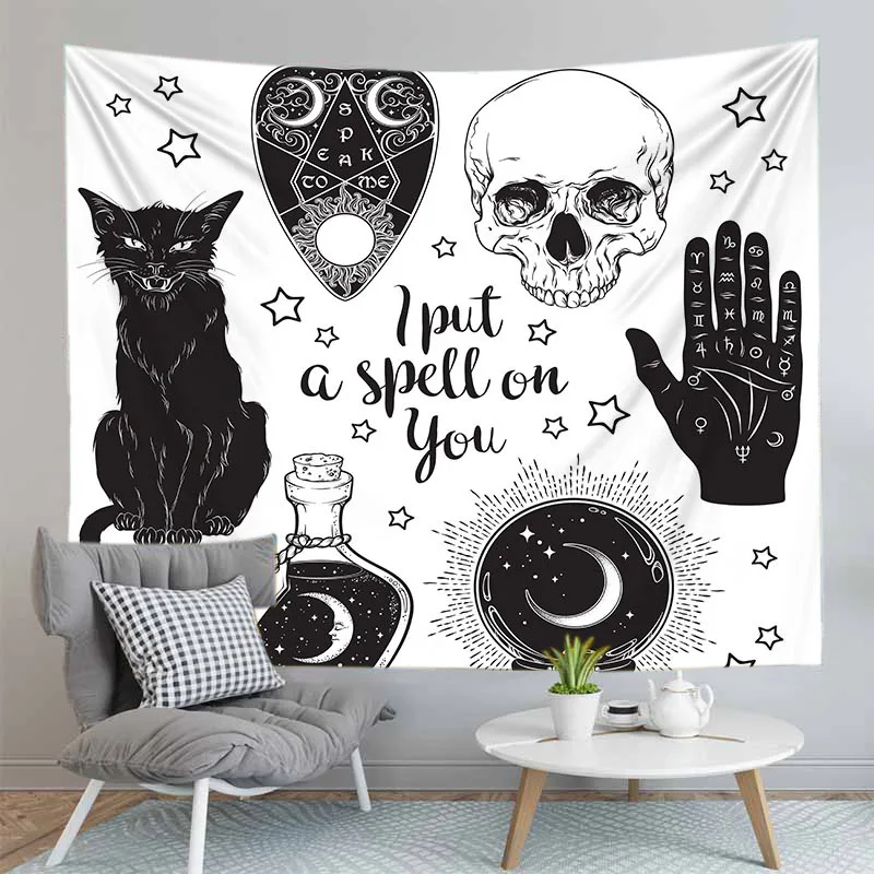 

Tarot Card Tapestry Wall Hanging Astrology Divination Bedspread Polyester Beach Mat Home Decor Bohemian Hippie Tapestries