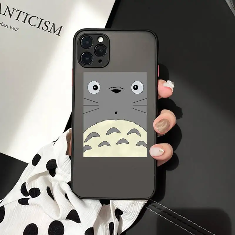 

Cartoon Studio Ghibli Totoro Phone Case matte transparent For iphone 7 8 11 12 plus mini x xs xr pro max cover