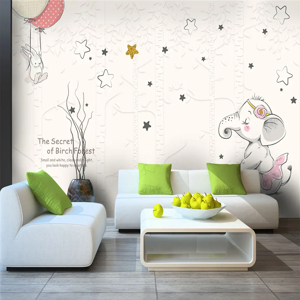 Декоративные обои современный минималистичный мультфильм детская серия фоновая