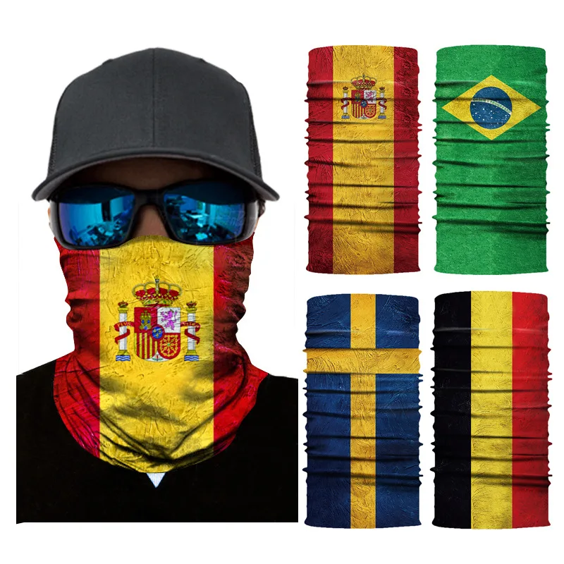 

National Flag Magic Scarf Men Cycling Seamless Balaclava Head Scarves Outdoor Sports Headband Neck Warmer Bandanas Face Mesh