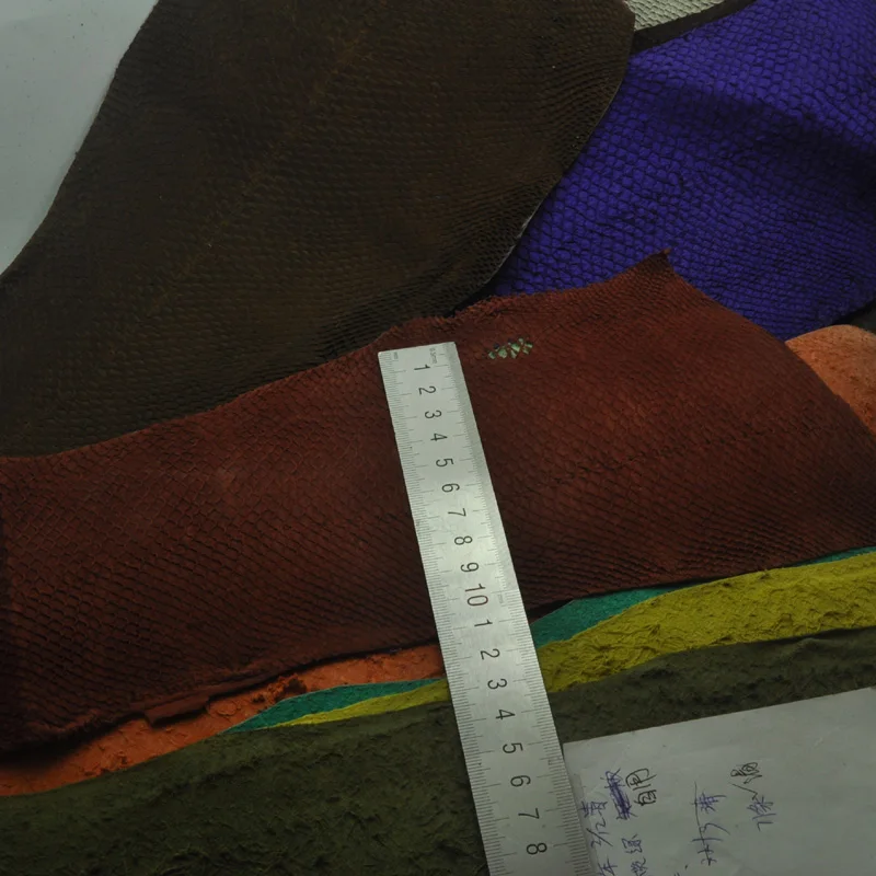 1 шт. цветные яркие натуральные рыбьи лосося кожаные изделия разноцветные весы