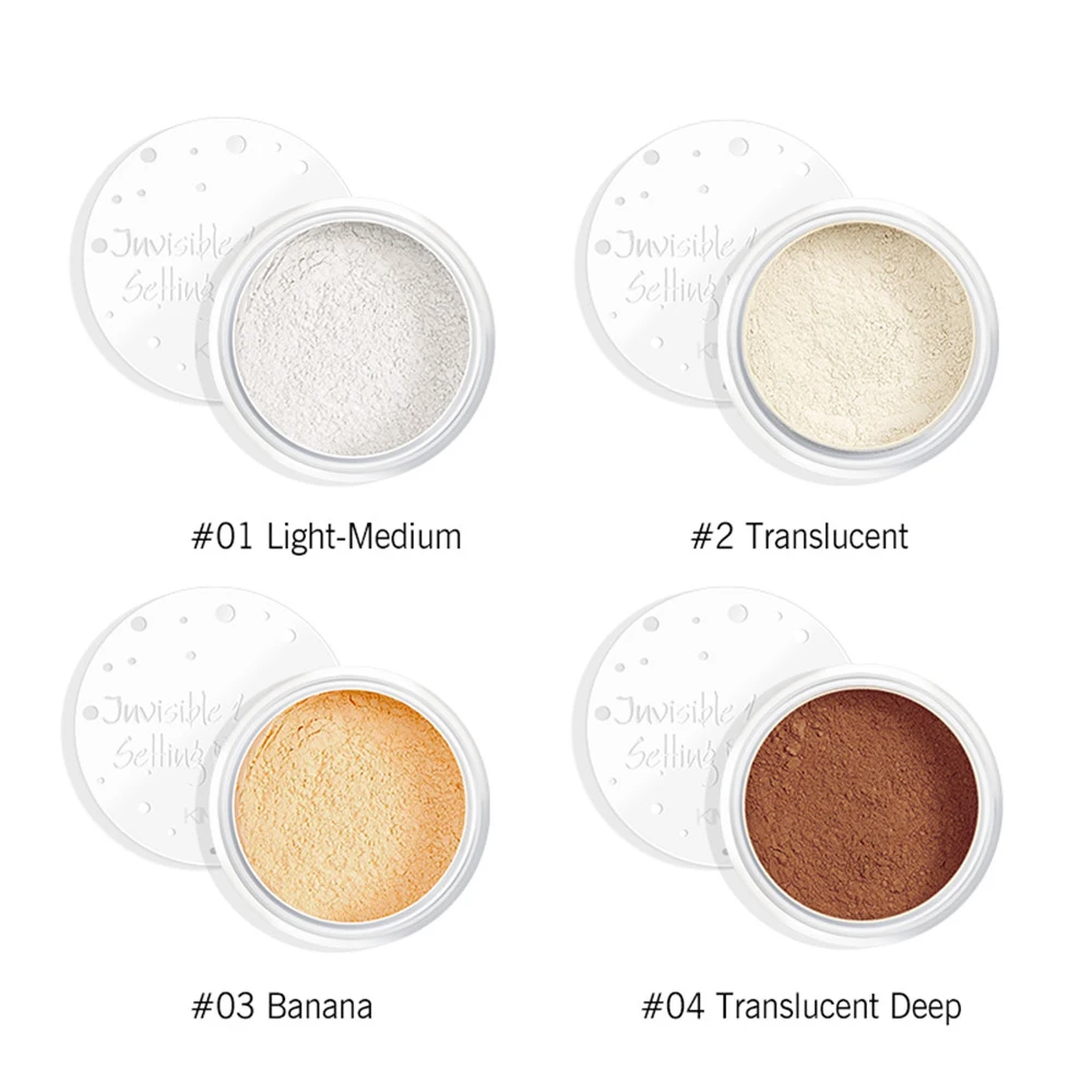 4 цвета рассыпчатая пудра для макияжа Отбеливание лица отделка кожи прозрачный