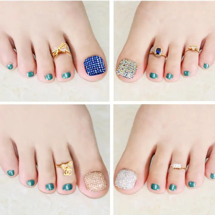 Новое украшение для ногтей в форме банта Стразы с бриллиантами кольца из