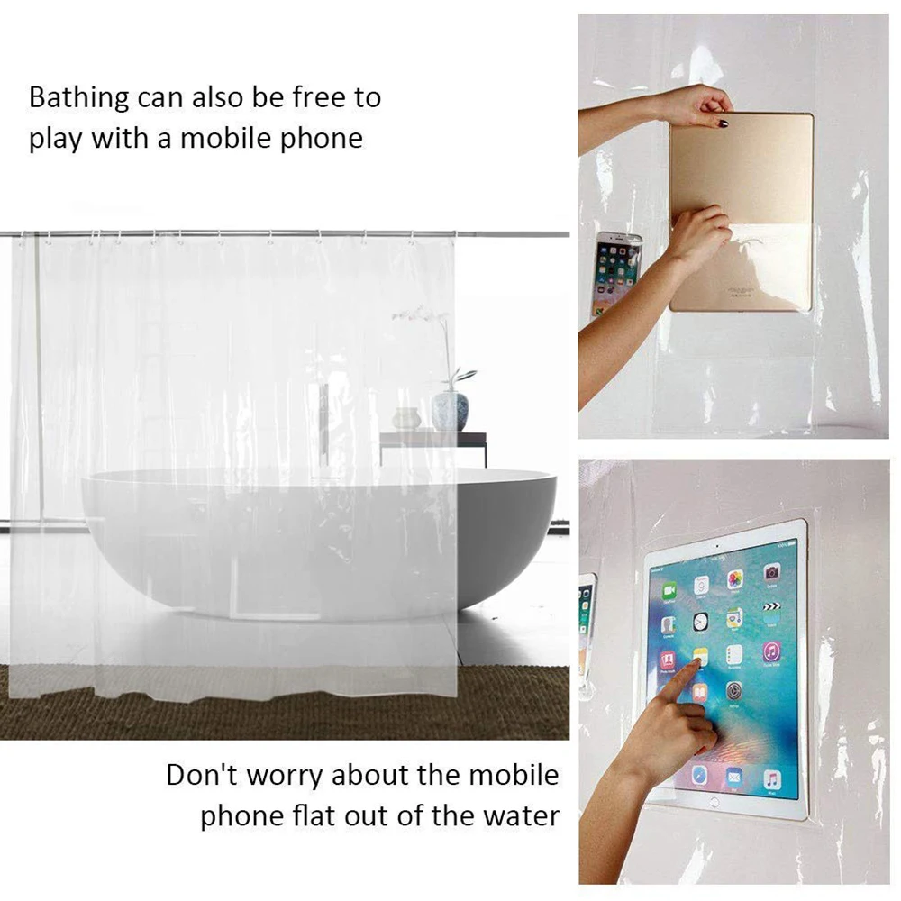 Многофункциональная карманная занавеска для душа телефона планшета