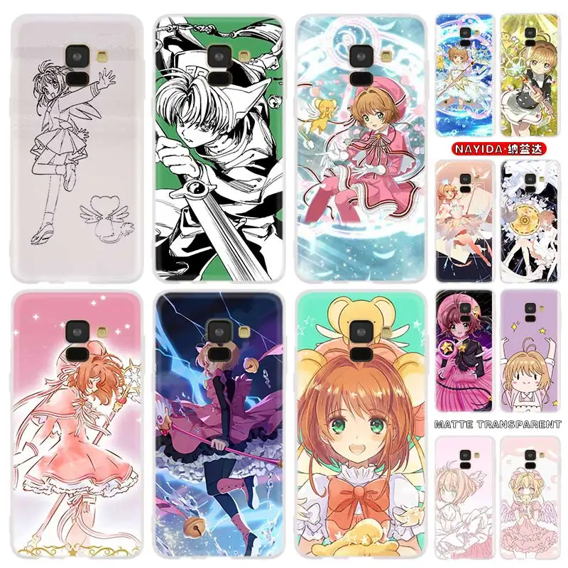 

Phone Case For Samsung Galaxy J6 J8 J5 J7 J4 Plus 2018 2016 2017 EU Prime Pro CORE Cover Star Sakura Card Captor Cardcap