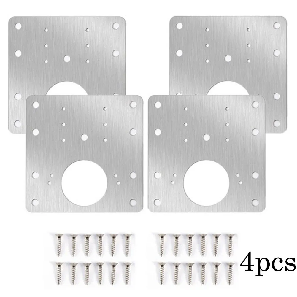 

1/4/10 Pcs Hinge Repair Plate Rust Resistant Steel Furniture Cupboard Repair Mount Tool Hardware Home Decoration