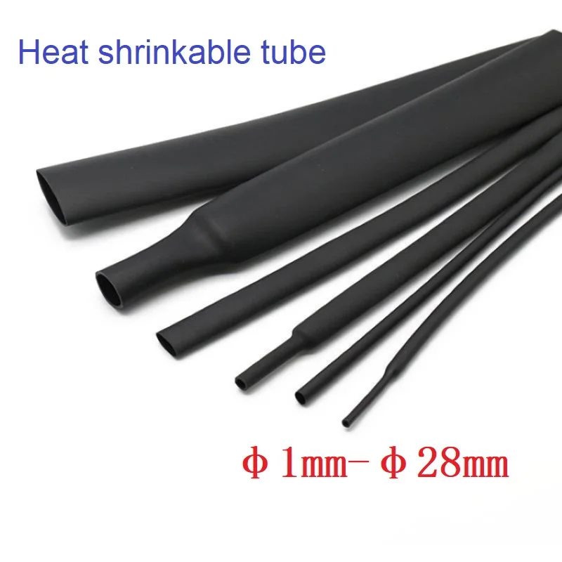 

Black φ1-φ50 Heat Shrink Tube Assorted Insulation Shrinkable Tube 2:1 Wire Cable Sleeve Kit