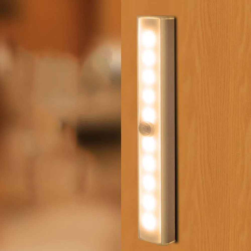 10LED Ночной светильник интеллектуальная инфракрасная Индукционная лампа для