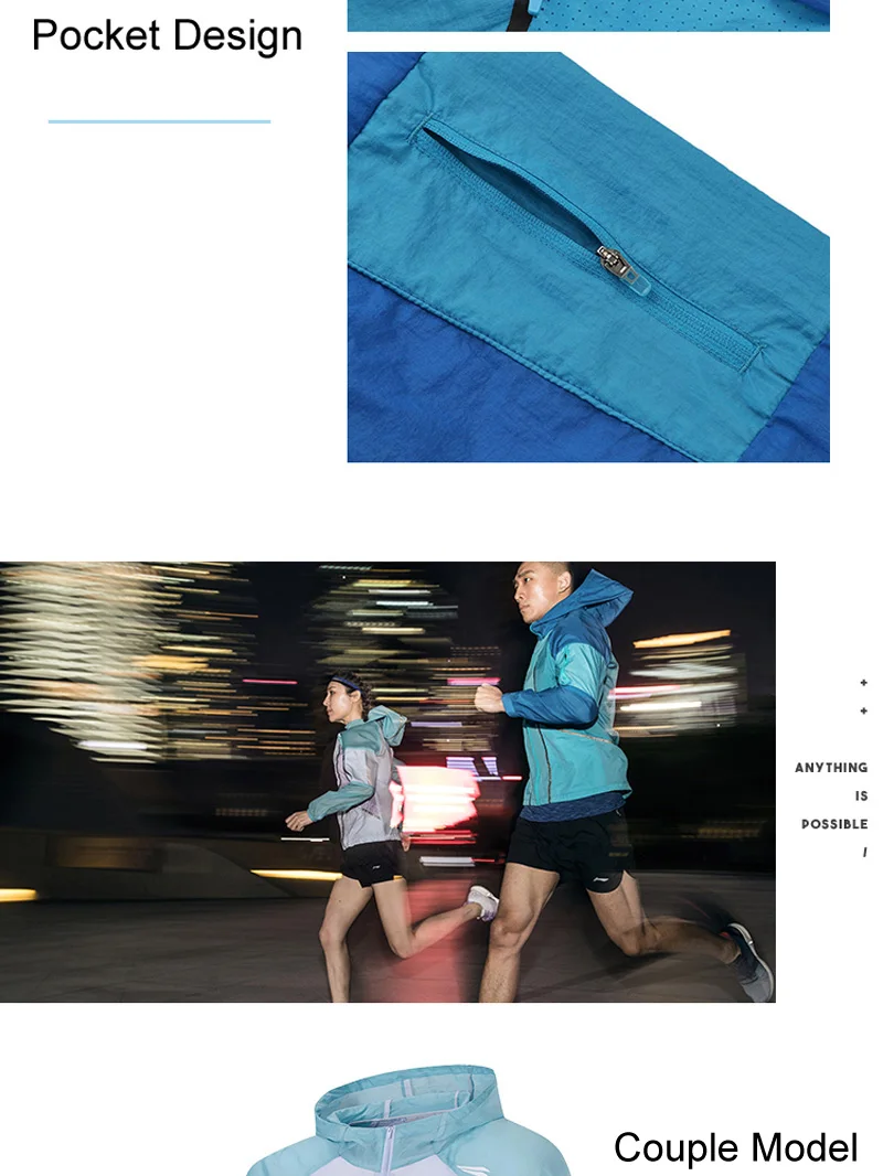 Li-Ning, Мужская ветровка для бега, легкая, дышащий, светильник, Тренч, Стандартная посадка,, нейлоновая подкладка, спортивное пальто AFDP119 MWF394