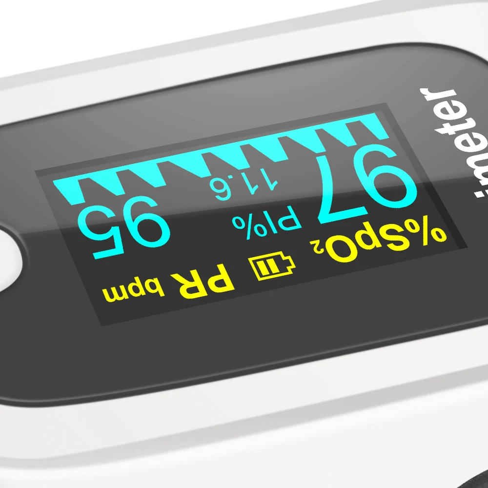 White OLED Finger Pulse Oximeter 4 Parameter SPO2 PR PI ODI 8 Hour Sleep Monitoring Curve Heart Rate Monitor |