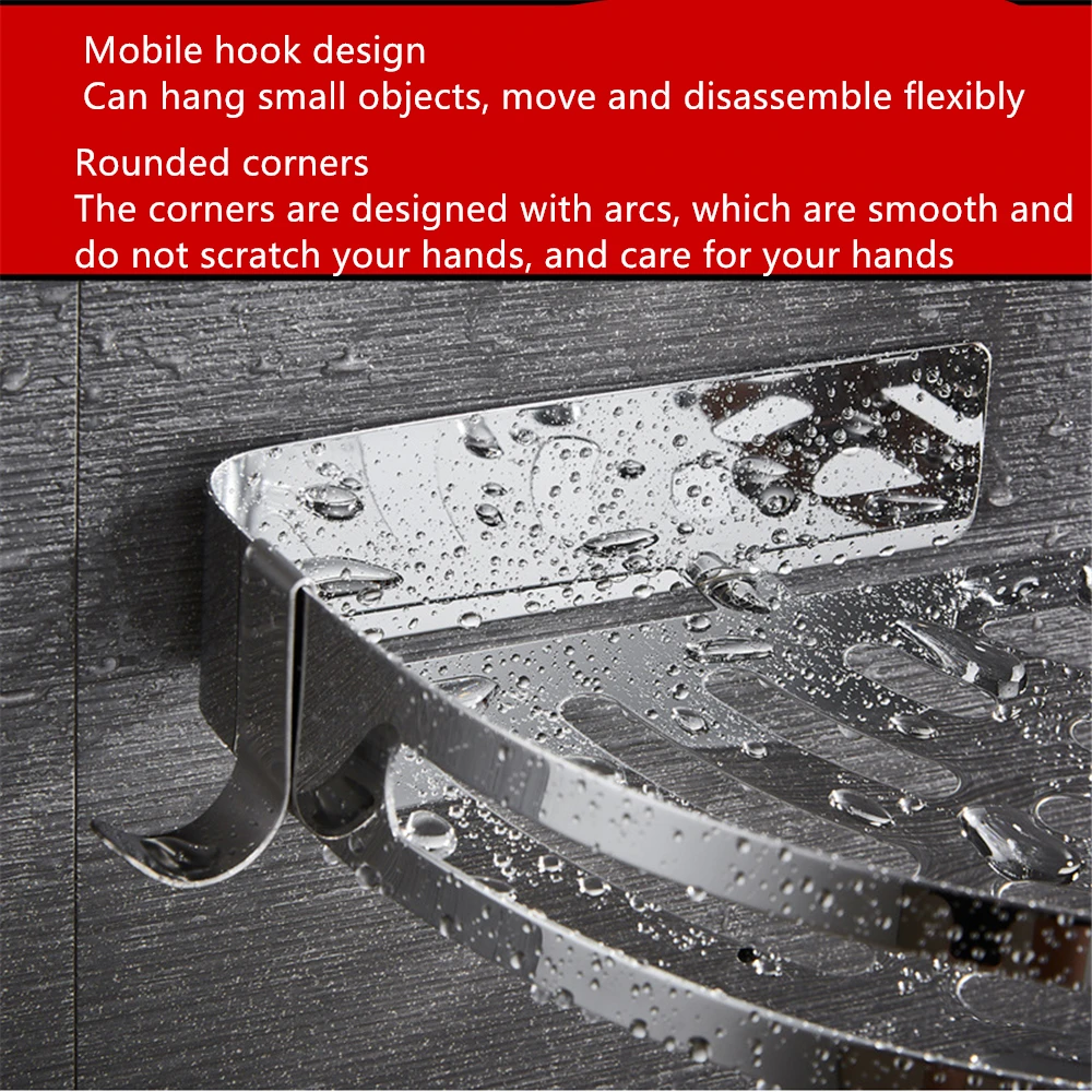 

New2020 Bathroom Shelf Bathroom Rack Bathroom Mesh Basket Bathroom Hardware Pendant Bathroom Storage Corner Triangle Mesh Basket