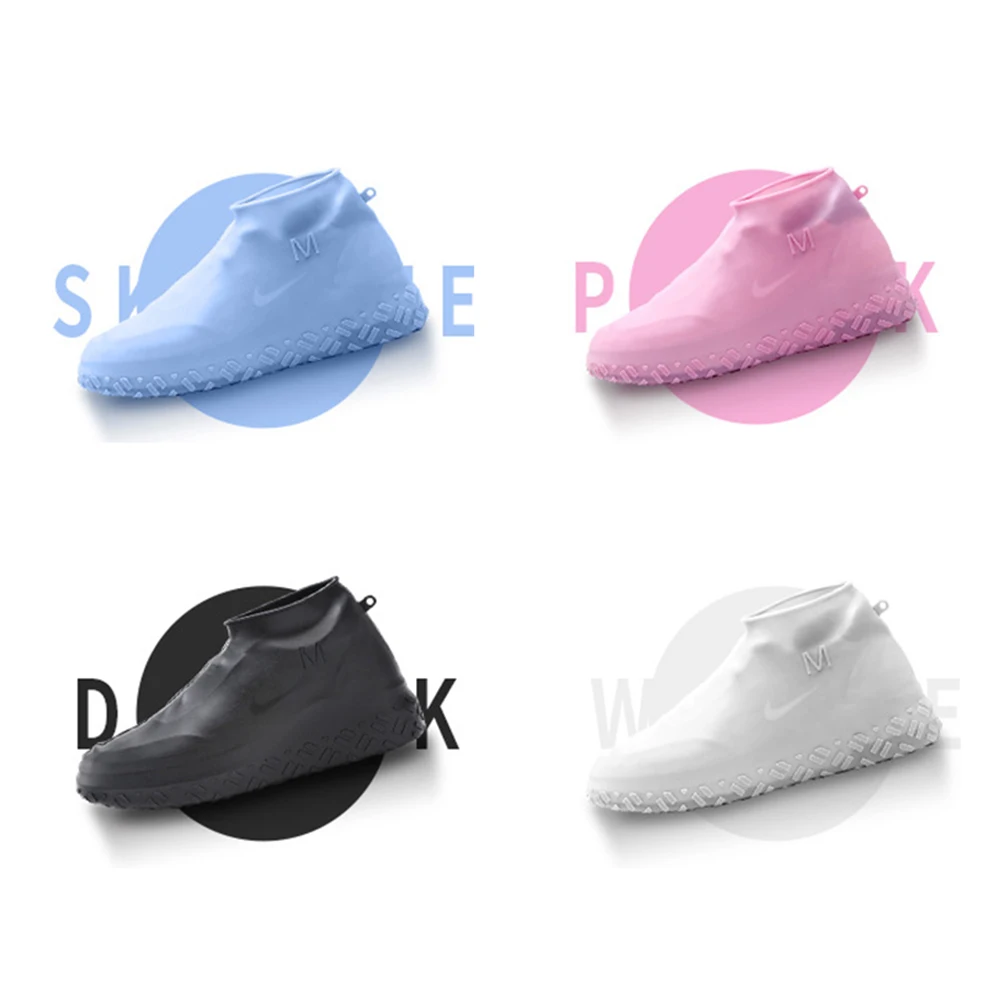 Силиконовые Нескользящие водонепроницаемые чехлы для обуви портативные