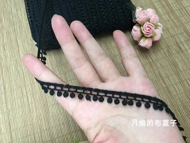 13 метров 10 мм Черная кружевная ткань лента из хлопка аксессуары фотоматериала |