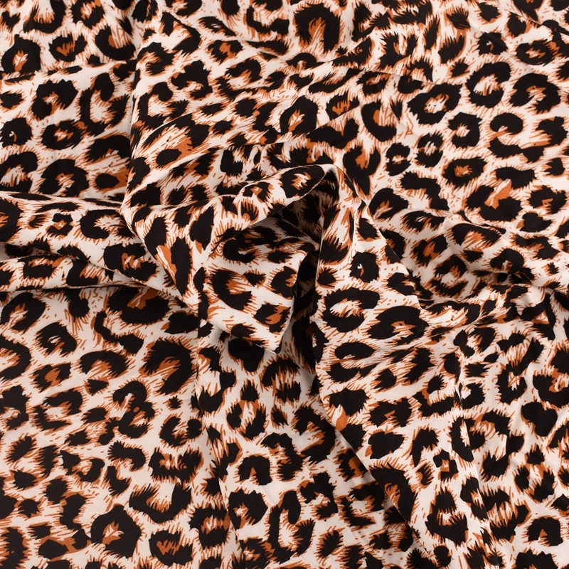 Серия с леопардовым принтом хлопчатобумажная Поплиновая Ткань для шитья