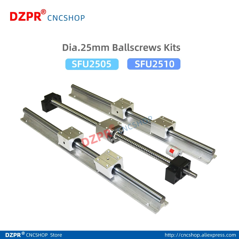 SFU2505 RM2510 SFU2510 250 мм 450 500 600 750 1200 SBR25 рельсовый соединитель BK20 BF20 для комплектов