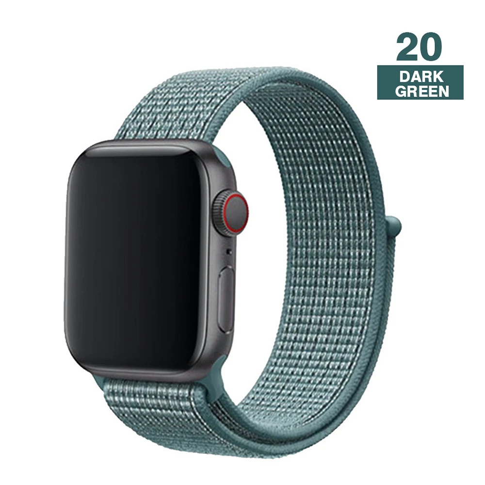 Storm Gray Ремешок для наручных часов Apple Watch серии 3/2/1 38 мм 42 мм мягкий нейлон дышащий сменный ремешок Спортивные петли для наручных часов iwatch серии 4 5 40 мм 44 мм - Цвет ремешка: Storm Gray