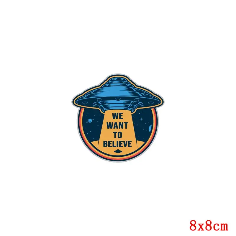 Nicediy UFO чужеродные пластыри теплопередача виниловая наклейка астронавт