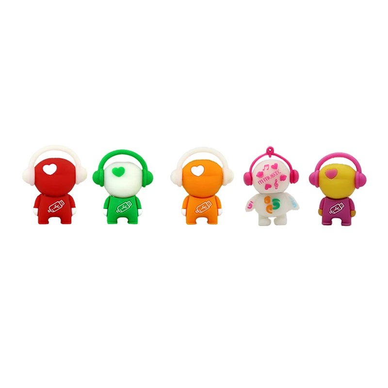100% capacity pendrive cartoon music man usb flash drive 4GB 8GB 16GB 32G 64GB cute memory stick lovely gift 128gb | Компьютеры и офис