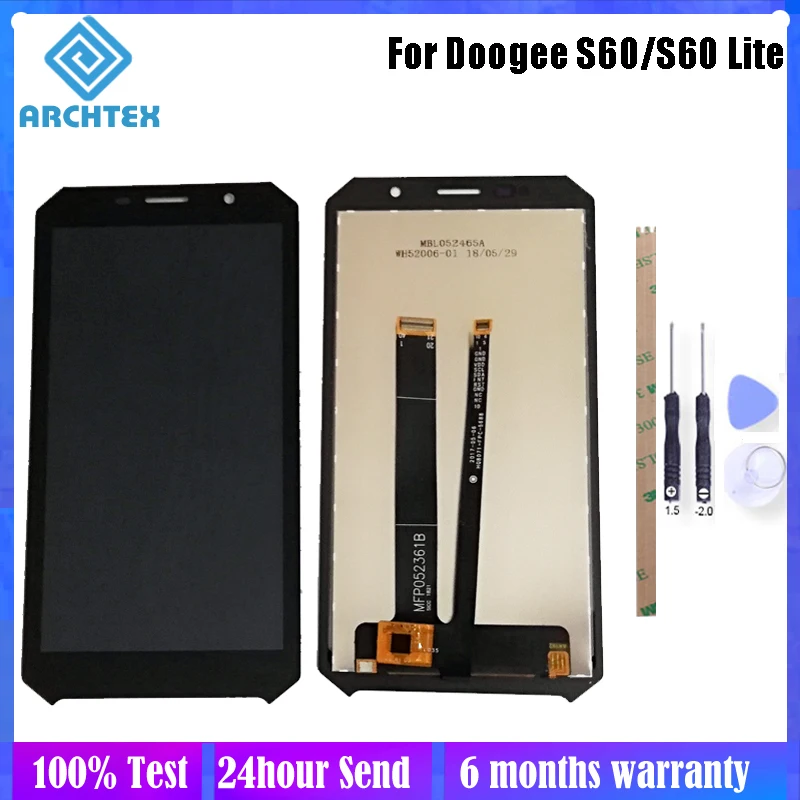 5 2 дюймовый для Оригинального DOOGEE S60 Lite ЖК дисплей + кодирующий преобразователь