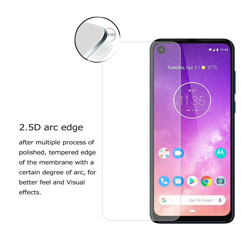 2 шт для Motorola One экшен-экран протектор 9H HD без пузырей прозрачное закаленное стекло для Motorola One Vision защита экрана