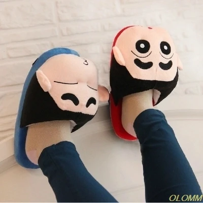 Лидер продаж 2019 женская зимняя мягкая плюшевая обувь Crayon Shin chan домашняя унисекс