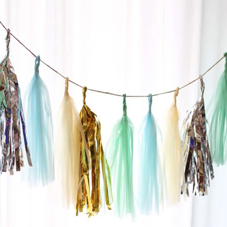 Красочные бумажные салфетки для рукоделия подвесная гирлянда Радуга фиеста