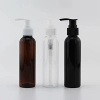 120ml x 40 empty black plastic bottles with screw lotion pump washing lotion dispenser pet containers liquid soap shower gel