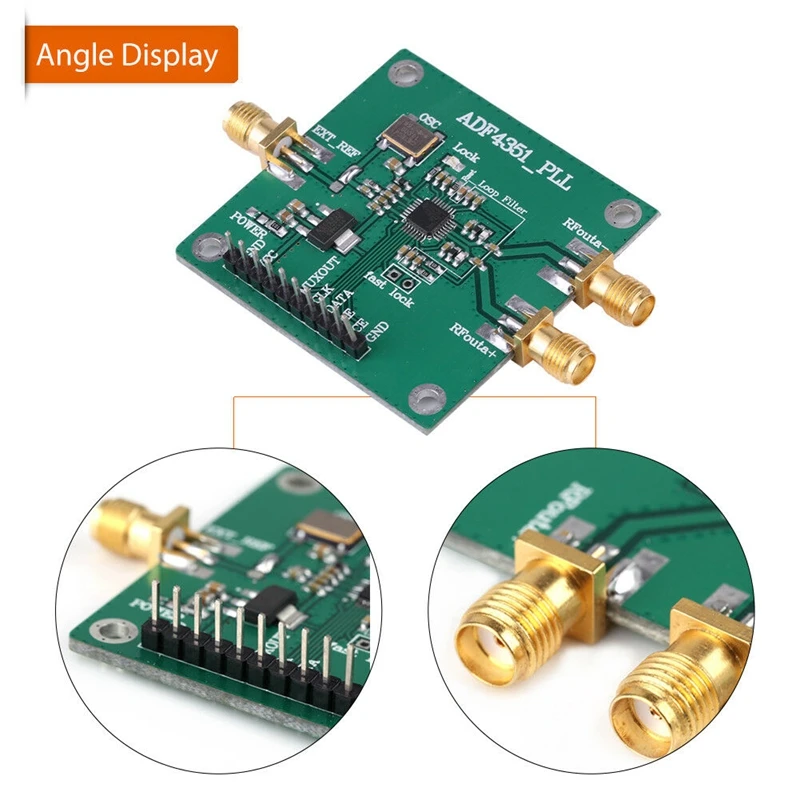 

ADF4351 35M-4.4GHz RF Signal Source PLL Frequency Synthesizer 4-9V