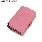 Милый розовый женский кошелек Rfid с отделением для карт, тонкий мини Карманный Кошелек, сумочка для денег, женский короткий кошелек, женские кошельки