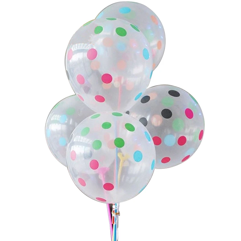 Утолщенный латексный шар в горошек 12 дюймов 2 8 г прозрачный с принтом товары для