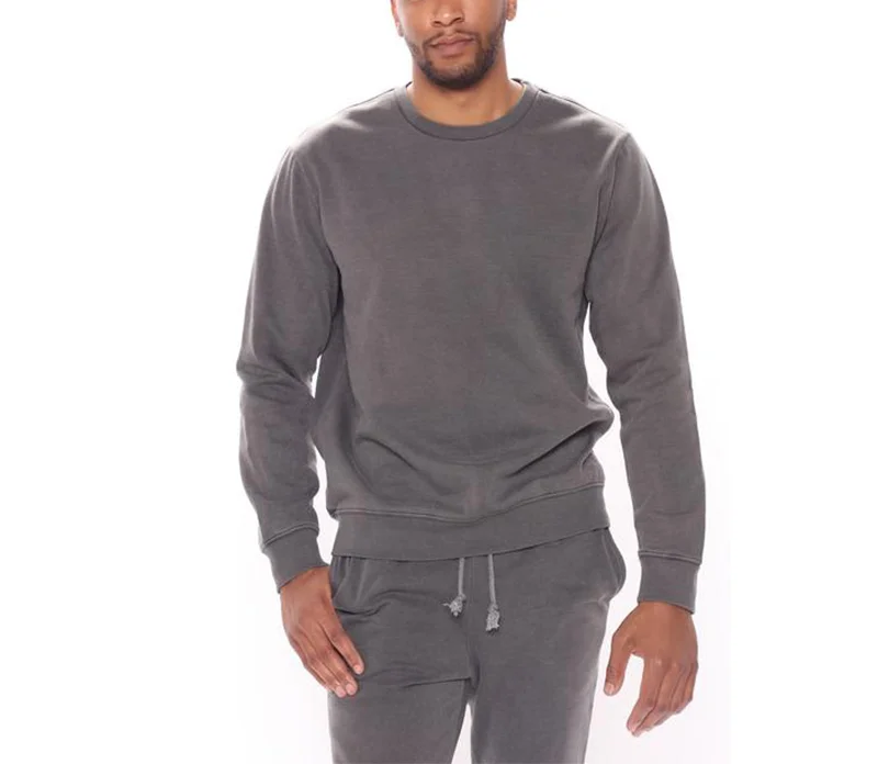 

Customize 2021 summer new fashion casual sports suit round neck long-sleeved shirt trousers men's suit