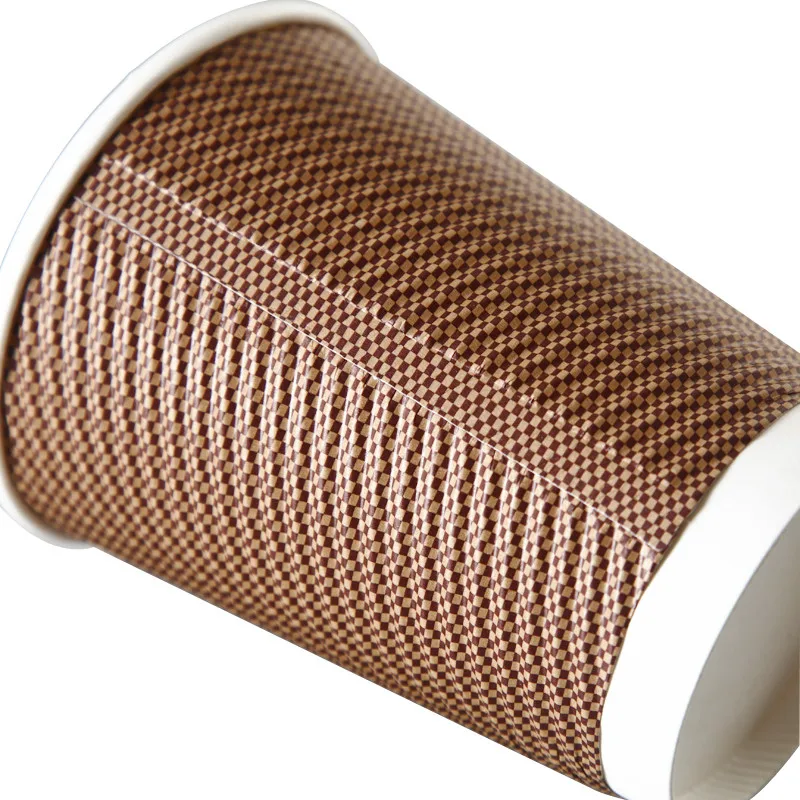 

50pcs Double layer paper disposable coffee cup 250ml/400ml/500ml hot drinks paper cups birthday party favors tea cup with lid