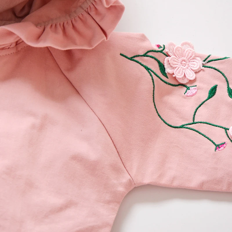 Детская верхняя одежда с вышивкой для маленьких девочек детский Тренч куртки