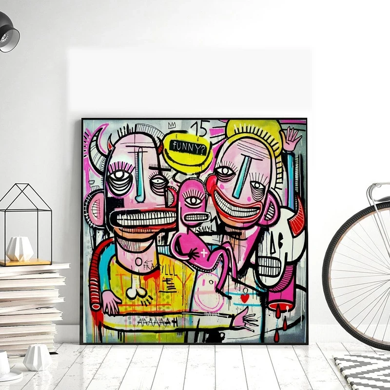 Абстрактная живопись плакат граффити в стиле протестного уличного искусства