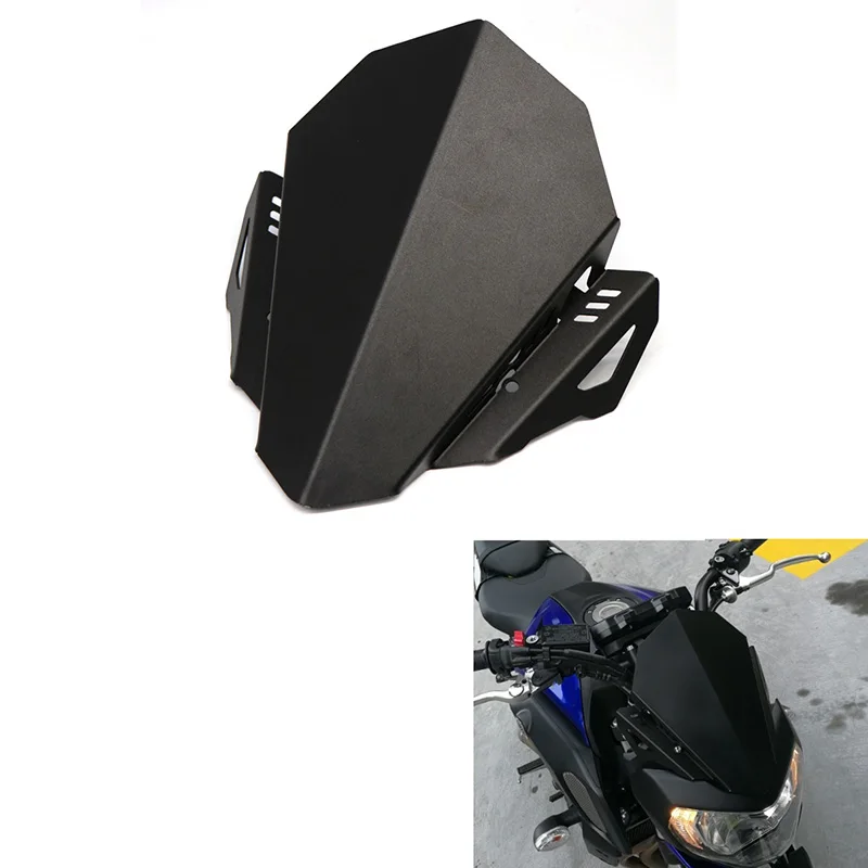 Мотоцикл лобовое стекло Алюминиевый Комплект дефлектор для Yamaha MT-07 MT 07 FZ-07 FZ 2018 2019