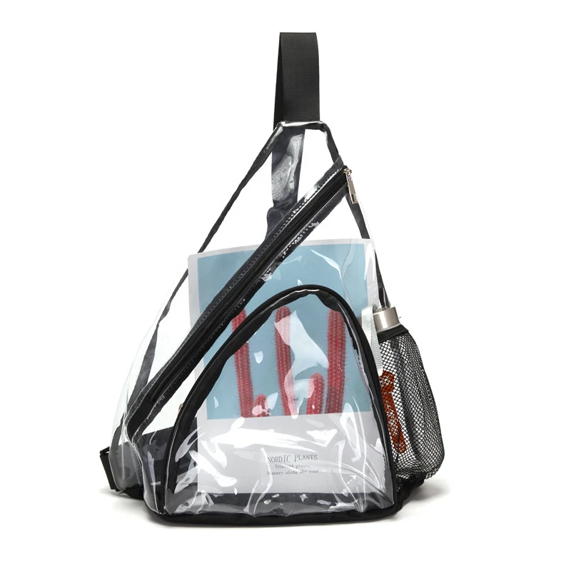 Прозрачная Мужская нагрудная сумка водонепроницаемая через плечо для мужчин