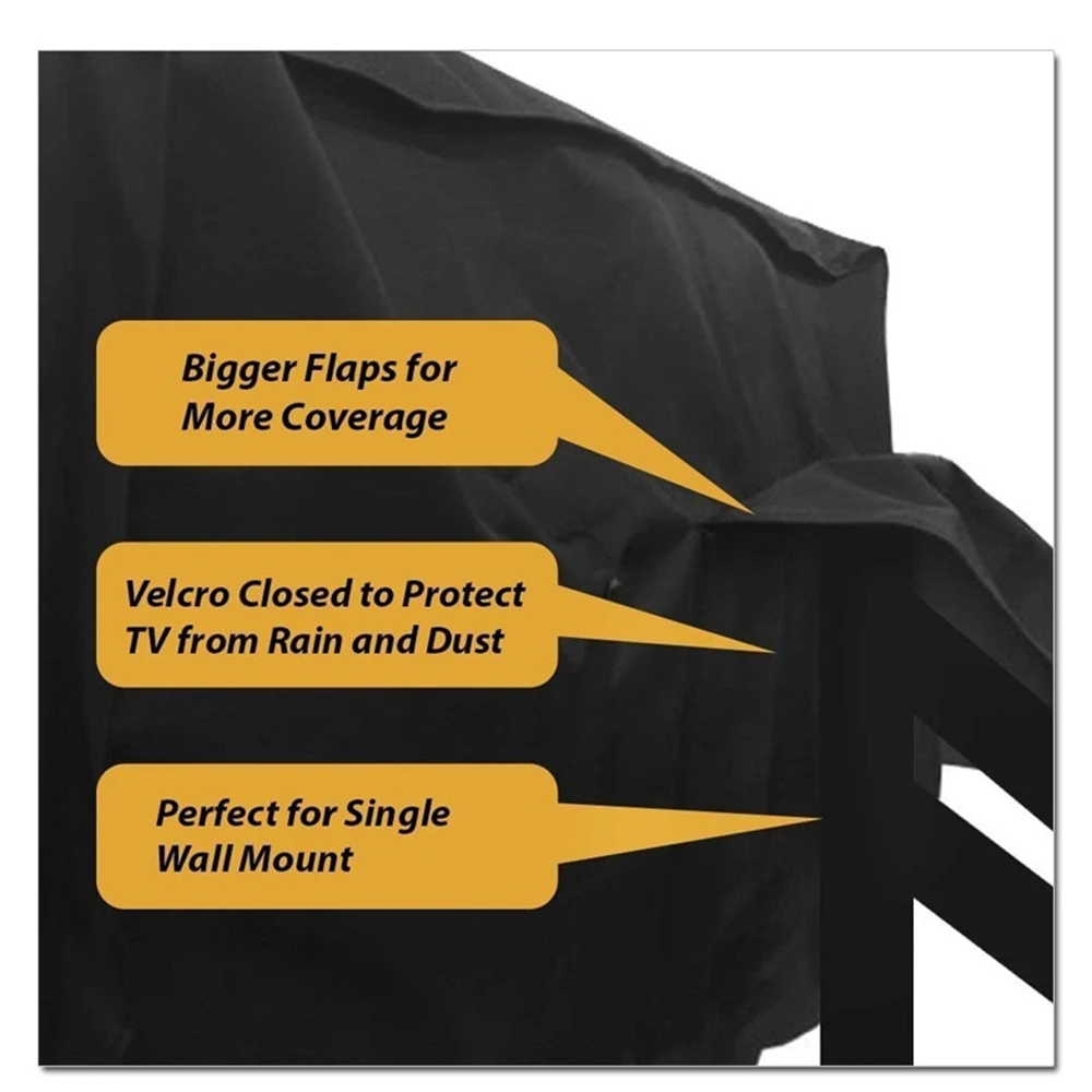 

Fit For TV Screen 24" 25" 26" Heavy Duty TV Cover 600D Denier Mocrofiber Cloth LED TV Television Cover Water Proof Rain Sun Dust