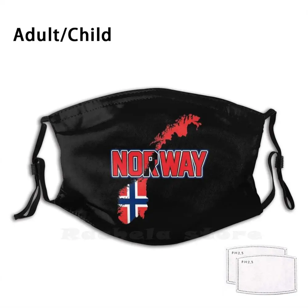

Norway Flag Print Washable Filter Anti Dust Mouth Mask Norway Norway Lover Vikings Moose Country Patriotism Norsmen Patriot
