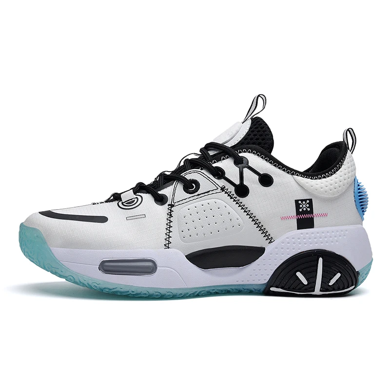 

2021 fashion brand leisure red black net stretch fabric women men fly woven shock absorbing hollow out running shoes basketball