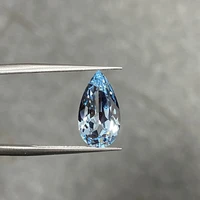 meisidian drop shape 5 carat 8x15mm lab santa maria aquamarine loose gemstnoe for ring making